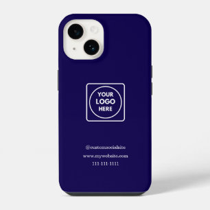 Minimalist Navy Blue Logo iphone case