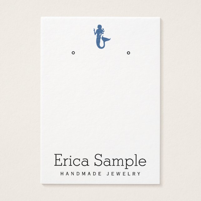 Minimalist Navy Blue Mermaid Jewellery Display (Front)