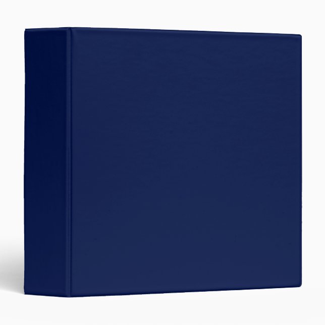 Minimalist navy blue plain solid modern elegant binder (Front/Spine)