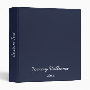 Minimalist Navy Blue Professional Simple Binder