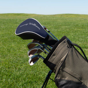 Minimalist Navy Blue Professional Simple Golf Head Cover