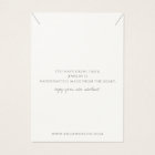 Minimalist Necklace Jewellery Display Card
