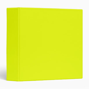 Minimalist neon green chartreuse bright solid binder