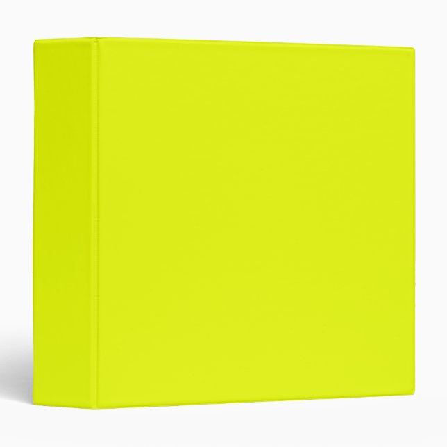 Minimalist neon green chartreuse bright solid binder (Front/Spine)