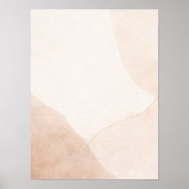 Minimalist Neutral Abstract Wall Art Poster – Beig (Front)
