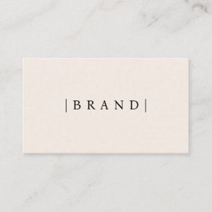 Minimalist neutral add brand name business card