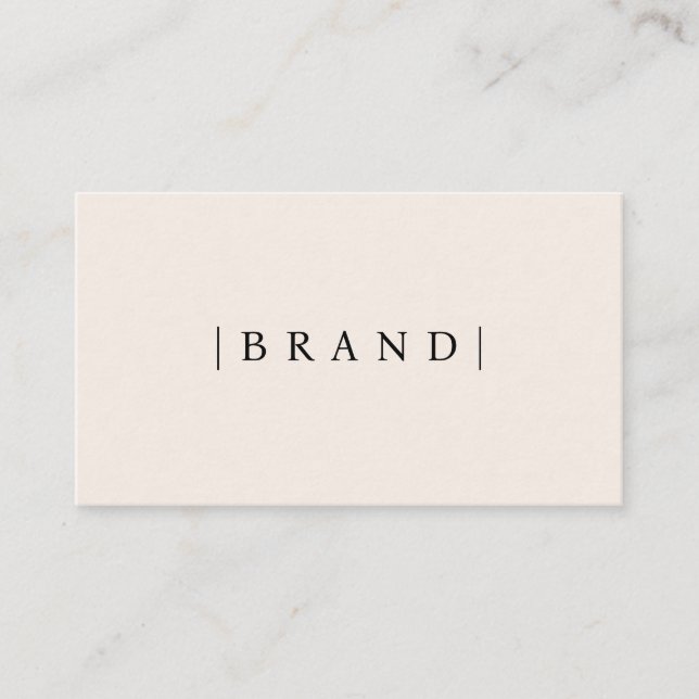 Minimalist neutral add brand name calling card (Front)