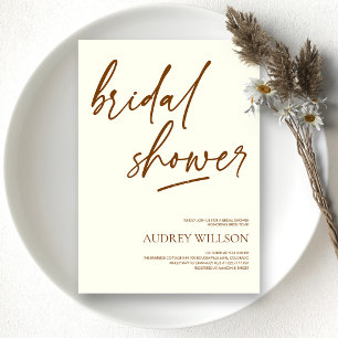 Minimalist Neutral Bridal Shower Invitation
