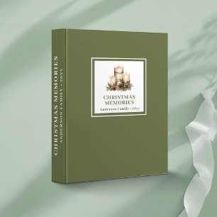 Minimalist Neutral Christmas Memory Album Custom Binder