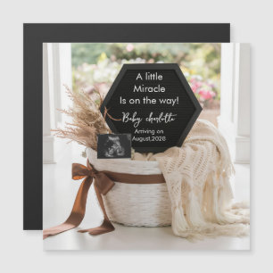 Minimalist Neutral pregnancy announcement card