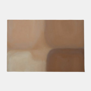 Minimalist Neutral Terracotta Squares Doormat