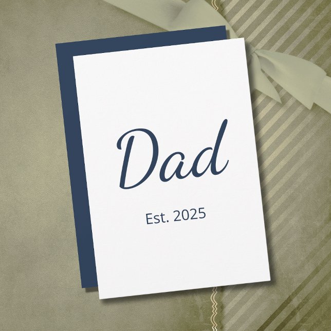 Minimalist New Dad Father's Day Simple    Holiday Card (Creator Uploaded)