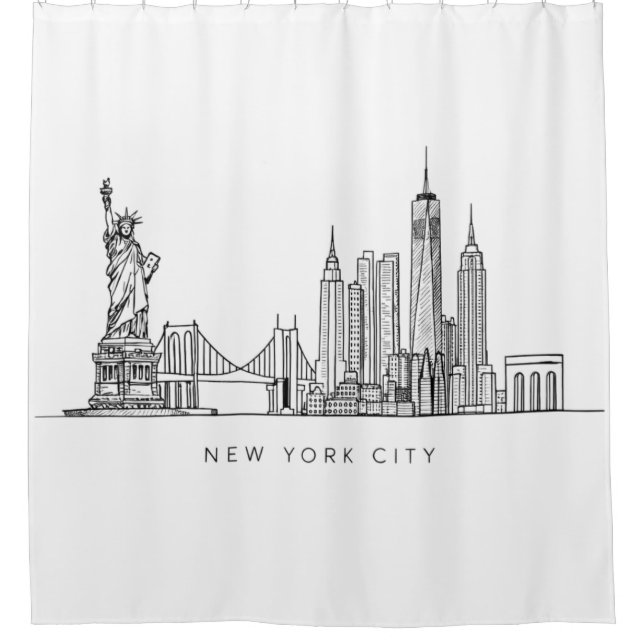Minimalist New York City Skyline Line Art (Front)