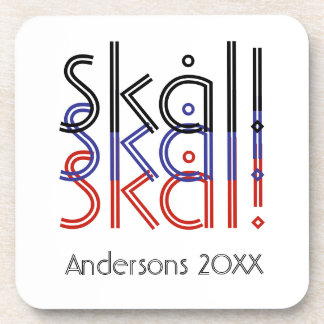 Minimalist Norway Skål! | Engagement Keepsake Coaster