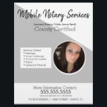 Minimalist Notary Mobile Services Photo Flyer<br><div class="desc">Modern Flyers for Notary Public Services</div>