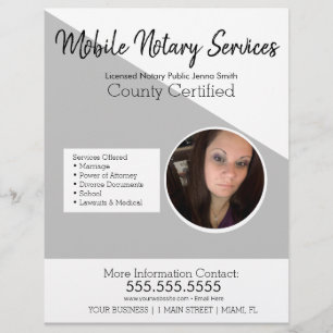 Minimalist Notary Mobile Services Photo Flyer