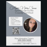 Minimalist Notary Mobile Services Photo QR FLYER B<br><div class="desc">Modern Flyers for Notary Public Services</div>