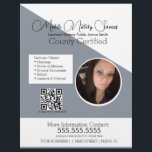 Minimalist Notary Mobile Services Photo QR FLYER B<br><div class="desc">Modern Flyers for Notary Public Services</div>