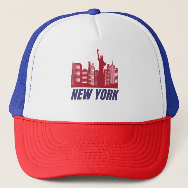 Minimalist NYC and its symbolic status of freedom. Trucker Hat (Front)