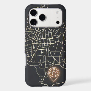 Minimalist NYC Soccer Map Pin Line Art