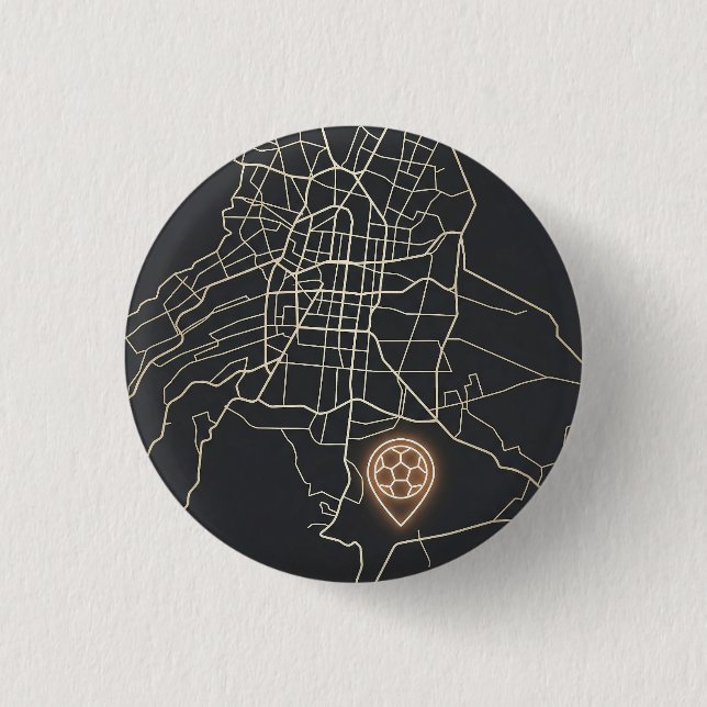 Minimalist NYC Soccer Map Pin Line Art (Front)