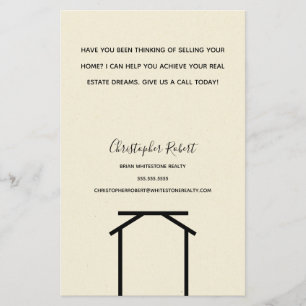 Minimalist Off White Real Estate Flyer