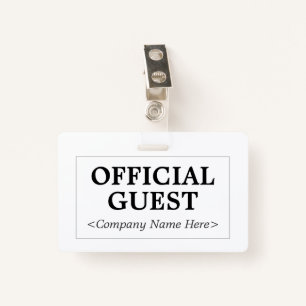 Minimalist "OFFICIAL GUEST" Badge