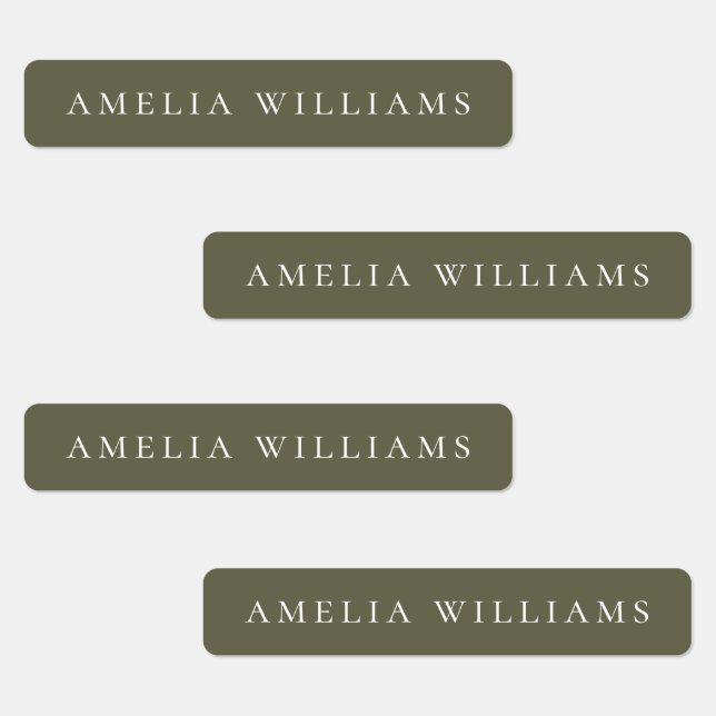 Minimalist Olive Green Personalized Name (Group)