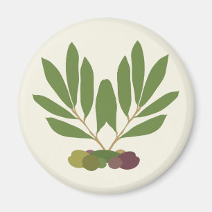 Minimalist Olives and Branches.    Magnet