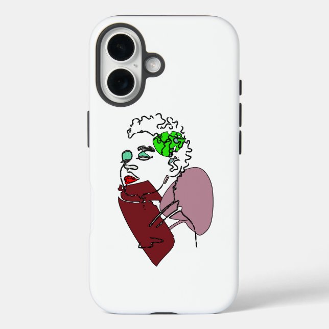 Minimalist One-Line Art Phone Case – Unique Modern (Back)
