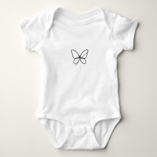 Minimalist One Line Butterfly Baby Bodysuit