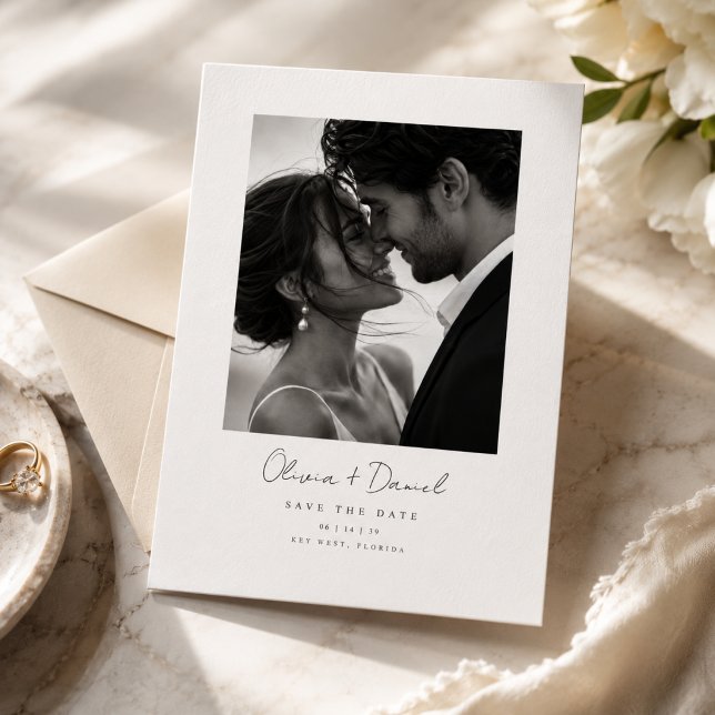 Minimalist One Photo Wedding Save the Date (Creator Uploaded)