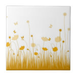 Minimalist Orange and White Poppies Meadow Floral Tile<br><div class="desc">This elegant orange poppies meadow design features delicate orange poppies set against a clean, white background. The subtle floral elements combined with soft, minimalist styling create a fresh and timeless look. Perfect for those who appreciate nature-inspired art with a gentle and modern touch, this design adds a hint of colour...</div>