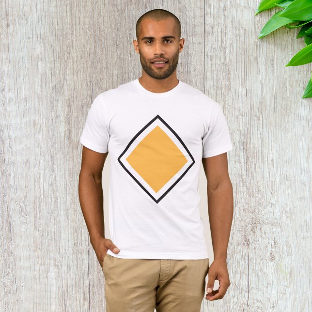 Minimalist Orange Diamond Geometric Shape T-Shirt (Creator Uploaded)