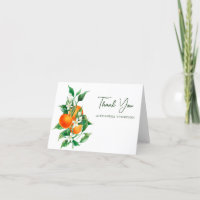 Minimalist Orange Fruit Botanical Bridal Shower