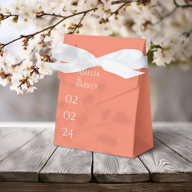 Minimalist Orange Wedding Favour Box (Creator Uploaded)