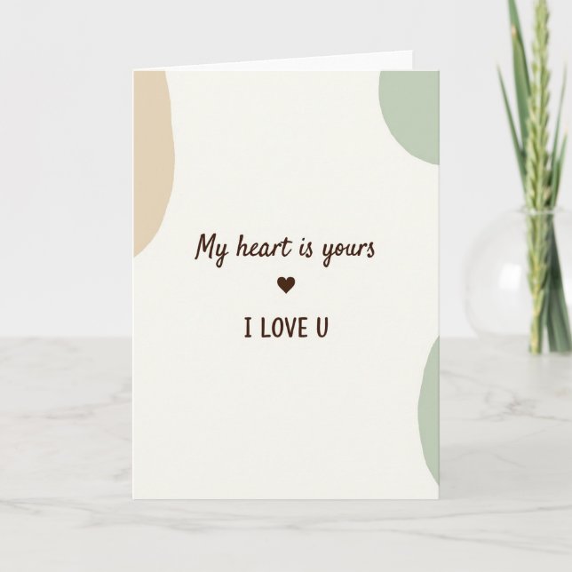 Minimalist Organic Love Card (Front)
