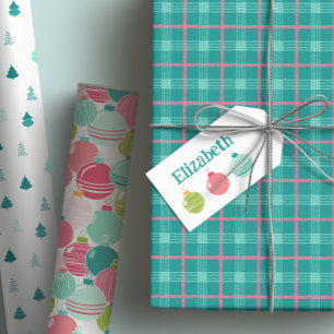 Minimalist Ornament Name Gift Tag