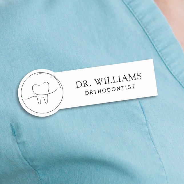 Minimalist Orthodontist Name Tag (Creator Uploaded)