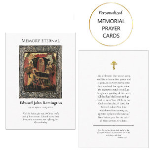 Minimalist Orthodox Christian Memorial Prayer Card