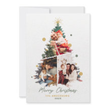 Minimalist Our Family Christmas Three Photo