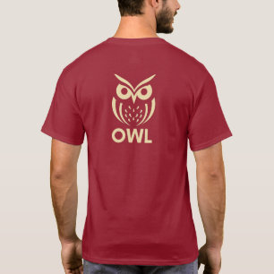 Minimalist Owl T-Shirt - Geometric Owl Logo Tee