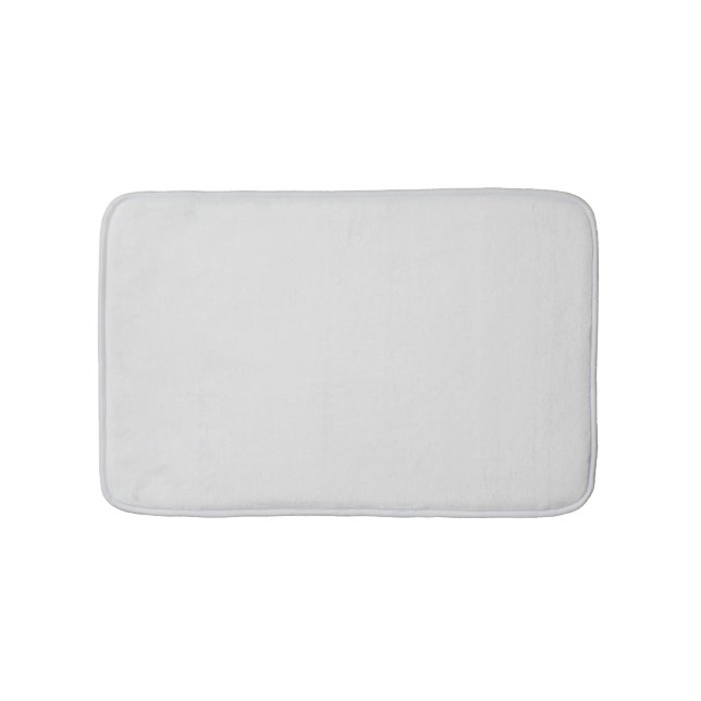 Minimalist pale light grey solid elegant chic bath mat (Front)
