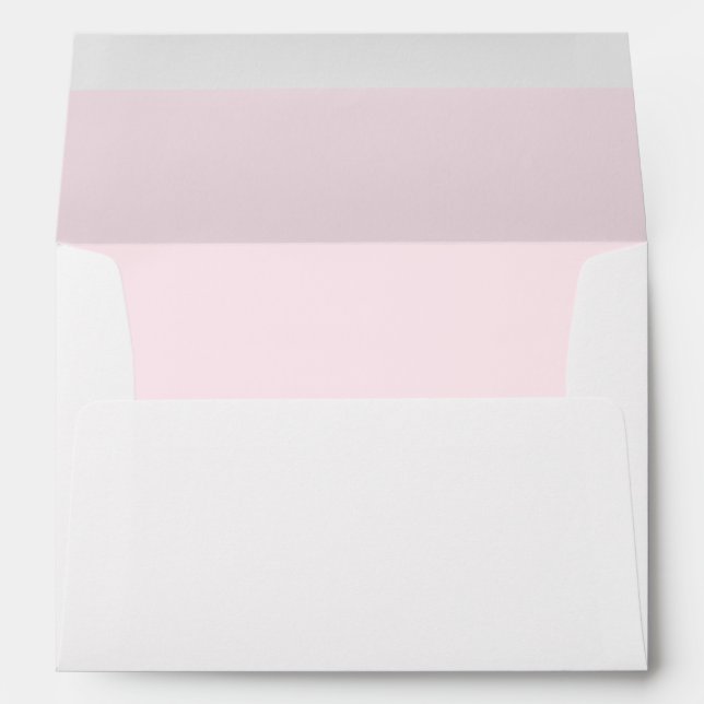 Minimalist pale pink solid plain interior elegant  envelope (Back (Bottom))