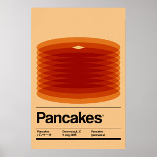 Minimalist Pancakes Poster