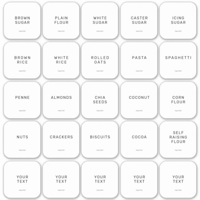 Minimalist Pantry 25 Pack Set   (Front)