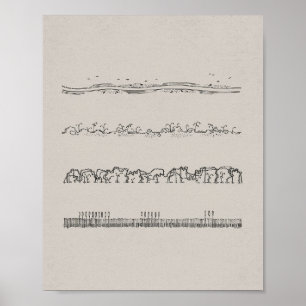 Minimalist Parable of the Sower - Matthew 13 Poster