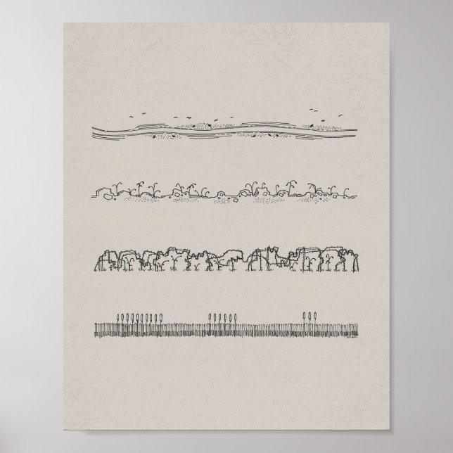 Minimalist Parable of the Sower - Matthew 13 Poster (Front)