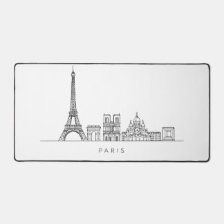 Minimalist Paris Skyline Line Art
