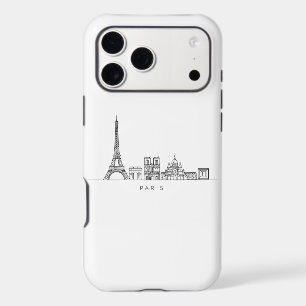 Minimalist Paris Skyline Line Art